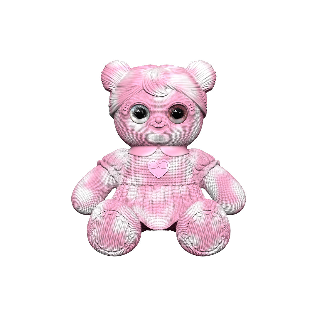 Soft T Teddy Girl Plush Doll - 28cm Soft and Cuddly Toy for Kids