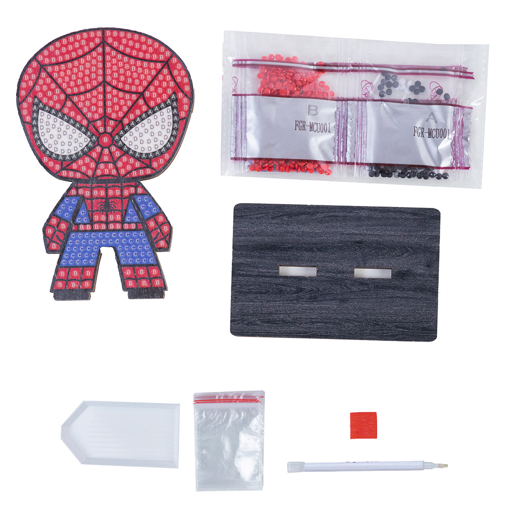 Spider-Man Crystal Art Buddy - Marvel Diamond Painting Craft Kit for Kids and Adults