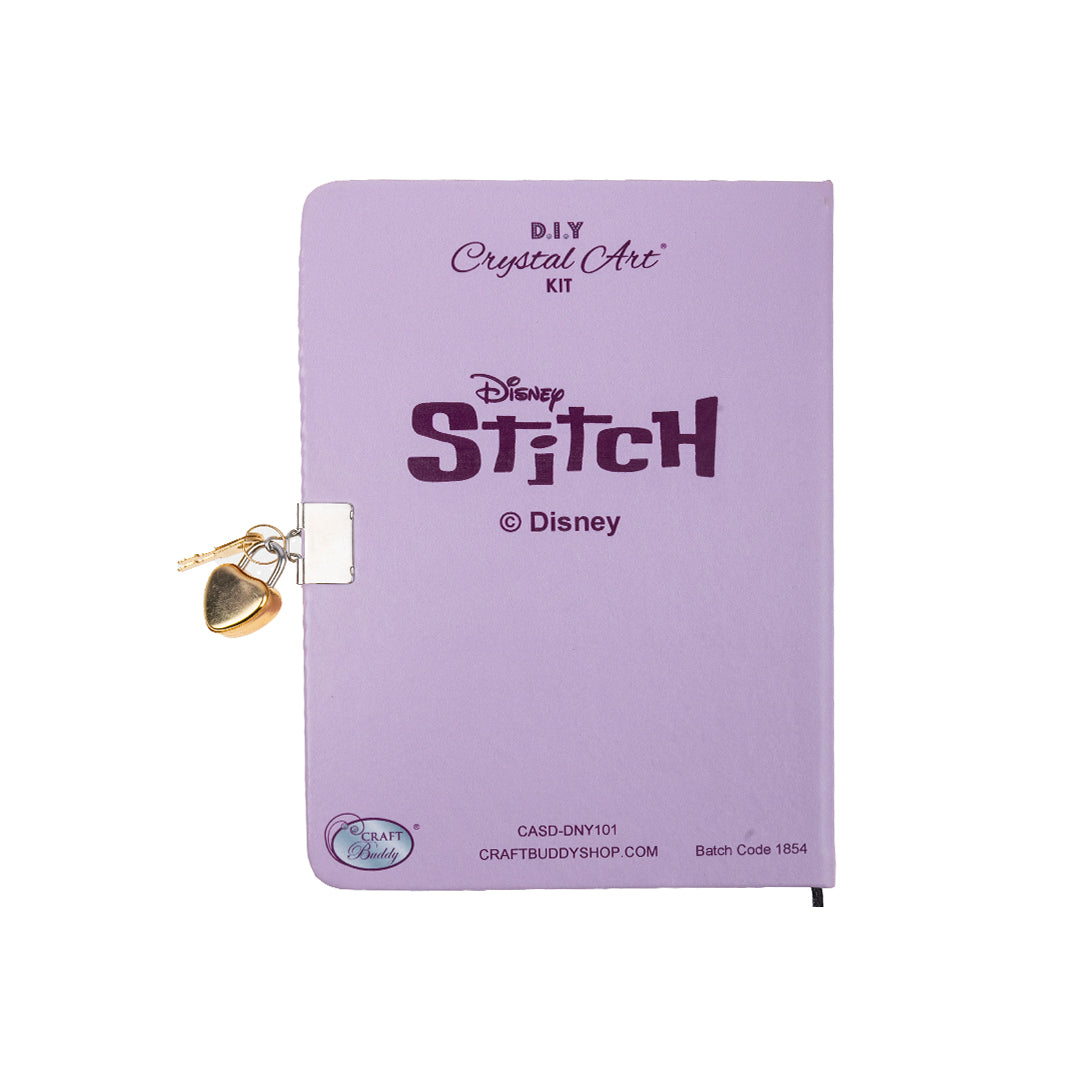 Stitch & Angel Crystal Art Secret Diary - Disney Lilo & Stitch Diamond Painting Diary with Lock and Key