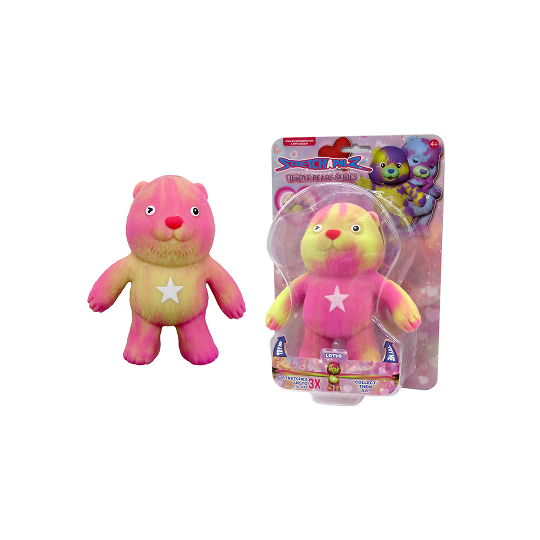 Stretchapalz Tie Dye Bears - 14cm Stretchable Plush Toy for Kids