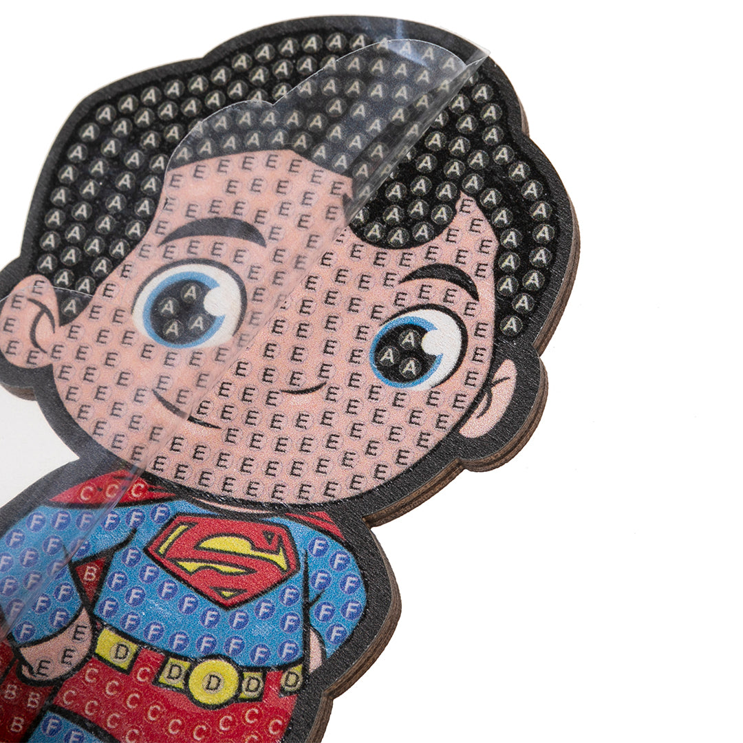 Close-up of the finished Superman Crystal Art Buddy