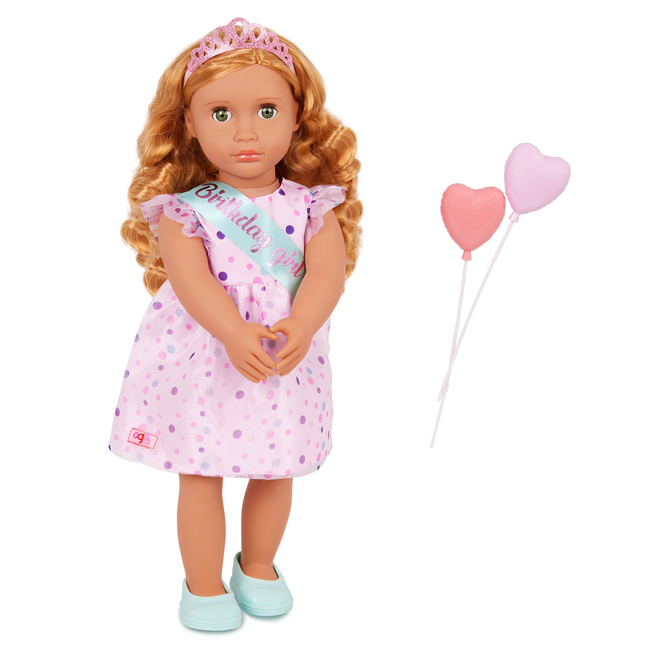Our Generation Tabby - 18-inch Deluxe Posable Doll with Book - Toyspry