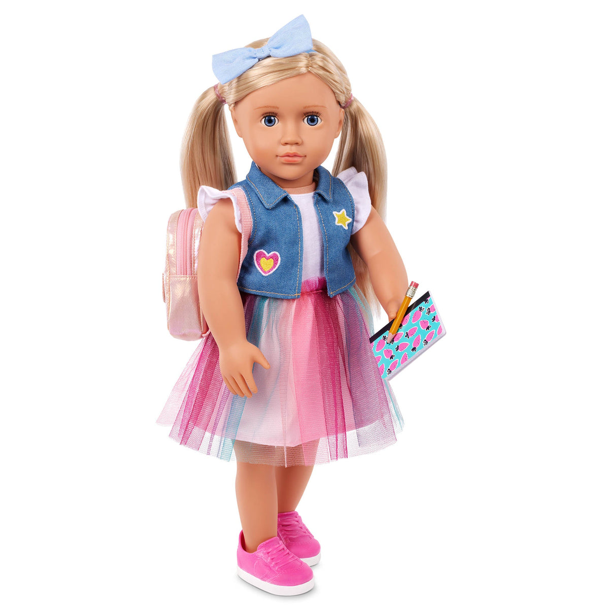 Our Generation Tabby - 18-inch Deluxe Posable Doll with Book