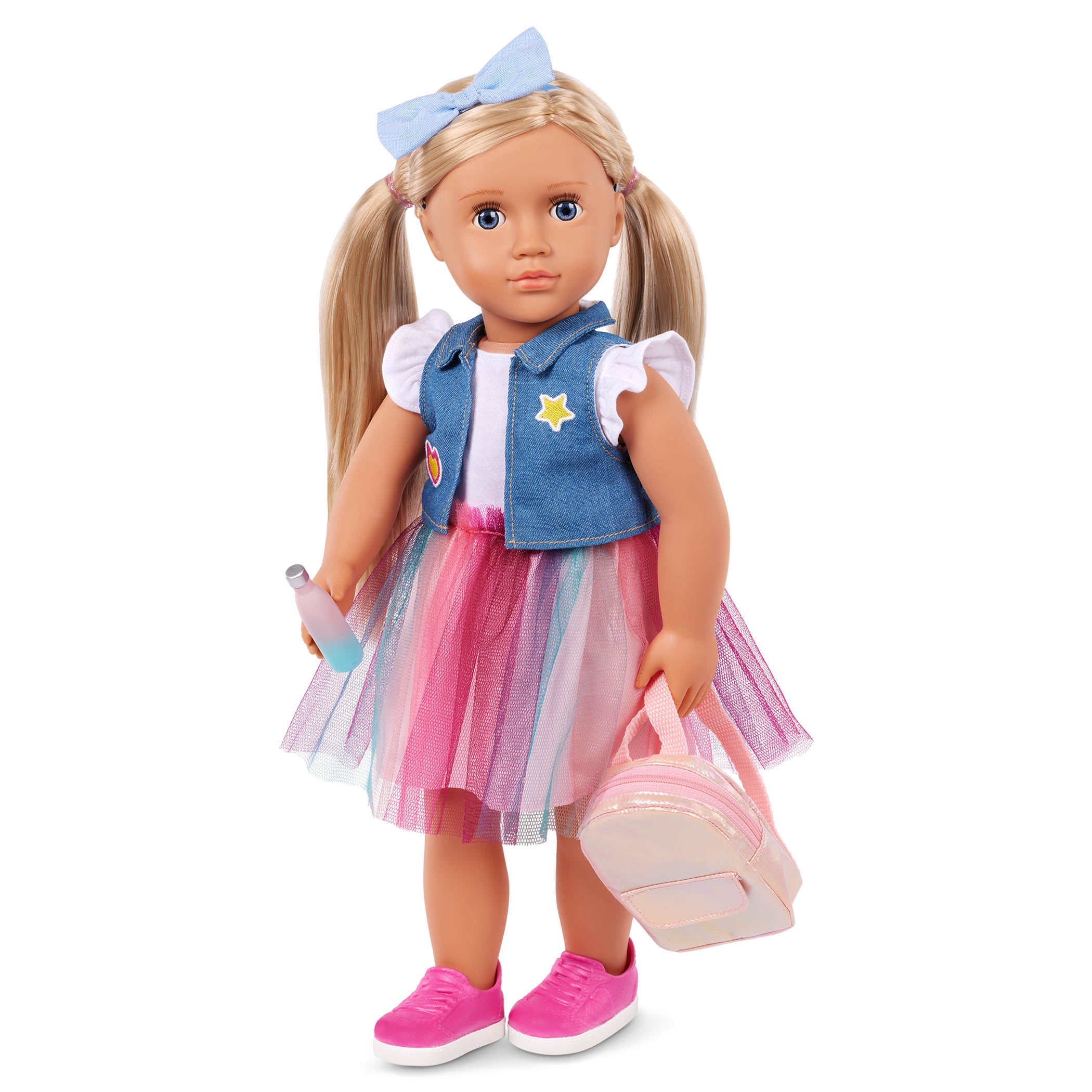 Our Generation Tabby - 18-inch Deluxe Posable Doll with Book - Toyspry