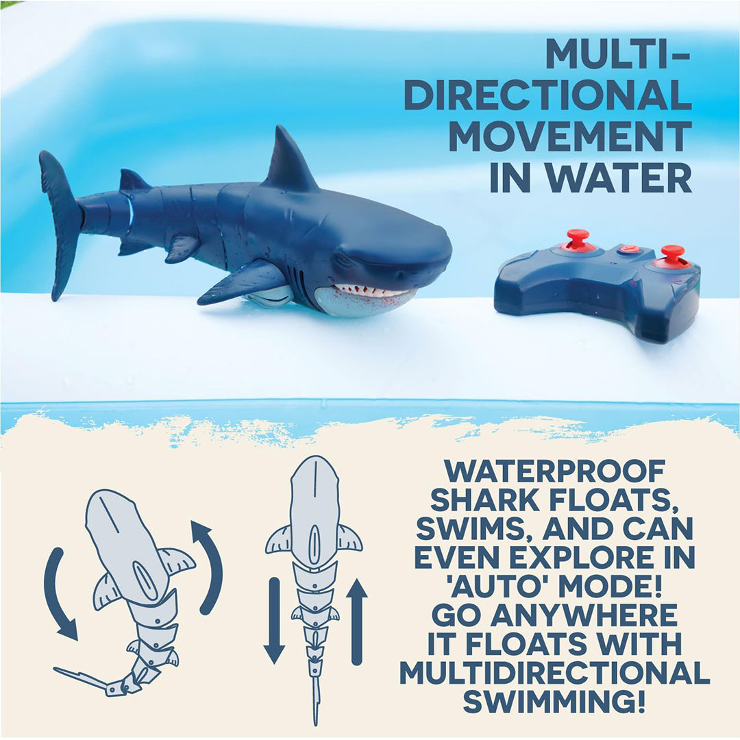 Waterproof remote control shark toy for bath and pool time
