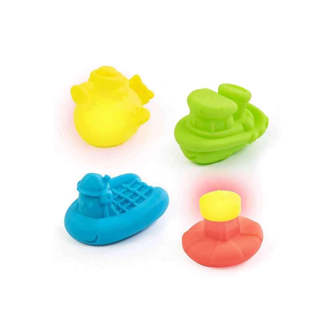 4 Pcs Sassy Light Up Bath Toy for Fun Bath Time Adventures