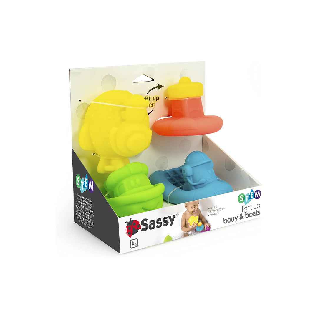 Sassy Light-Up Bath Toy Set - 4-Piece Water Play Baby Toy (6M+) - Toyspry