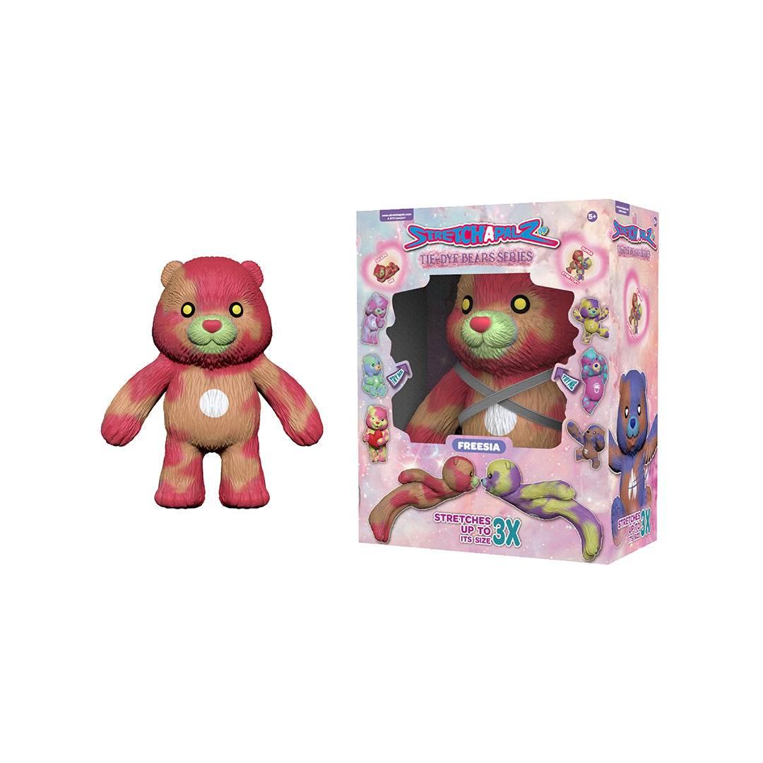 Stretchapalz Tie Dye Bear - Soft and Stretchy Plush Toy