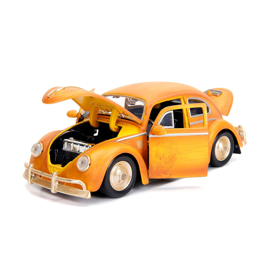 Opening doors, boot, and bonnet of the Bumblebee Beetle model.