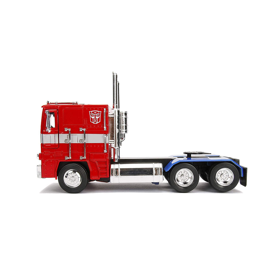 1:24 scale die-cast replica of the Transformers G1 Optimus Prime truck.