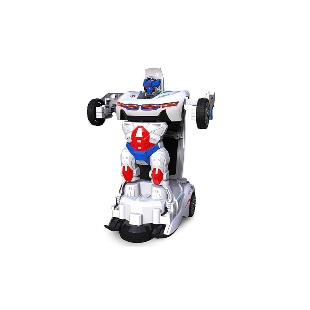 Transforming Robot Car Toy with 3D Lights & Music - Toyspry
