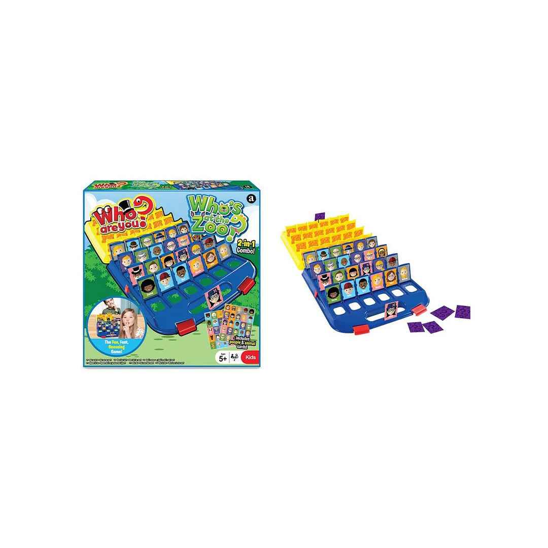 AMBASSADOR Who Are You? & Who’s at the Zoo? 2-in-1 Guessing Game | Travel-Friendly Educational Toy - Toyspry