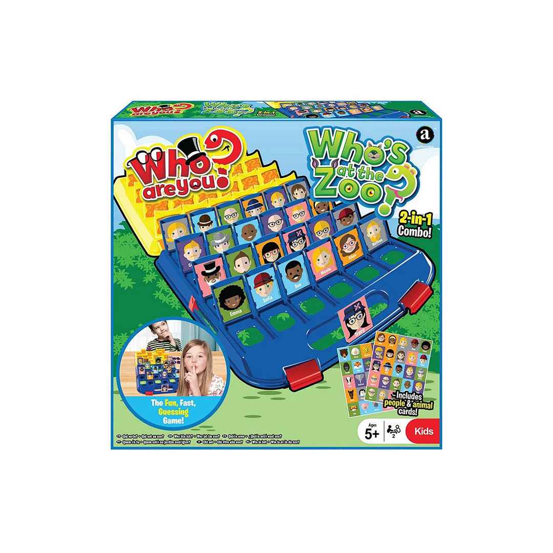 AMBASSADOR Who Are You? & Who’s at the Zoo? 2-in-1 Guessing Game | Travel-Friendly Educational Toy - Toyspry