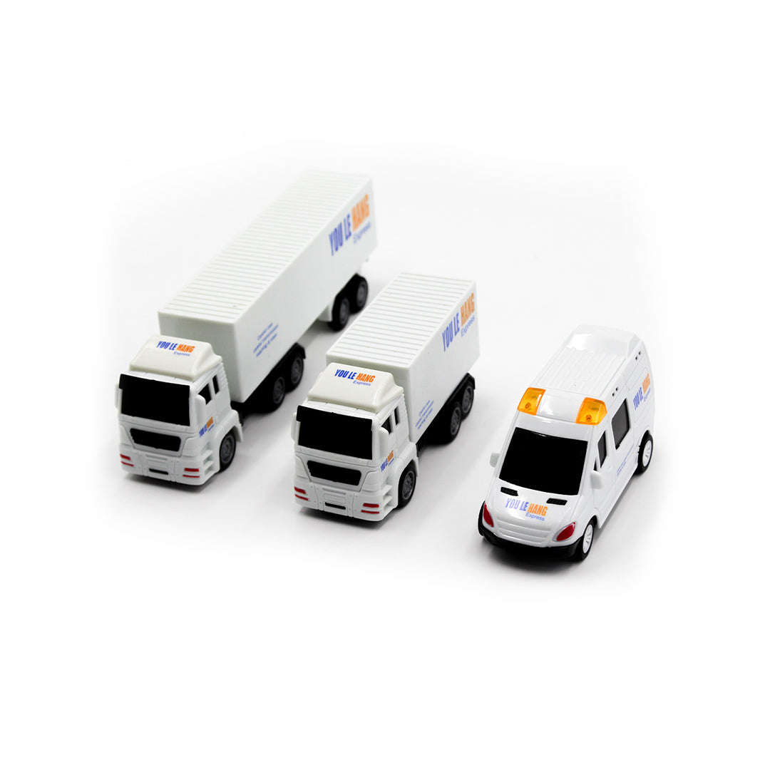 3-Pack Container Truck Toddler Toy Playsets - Toyspry