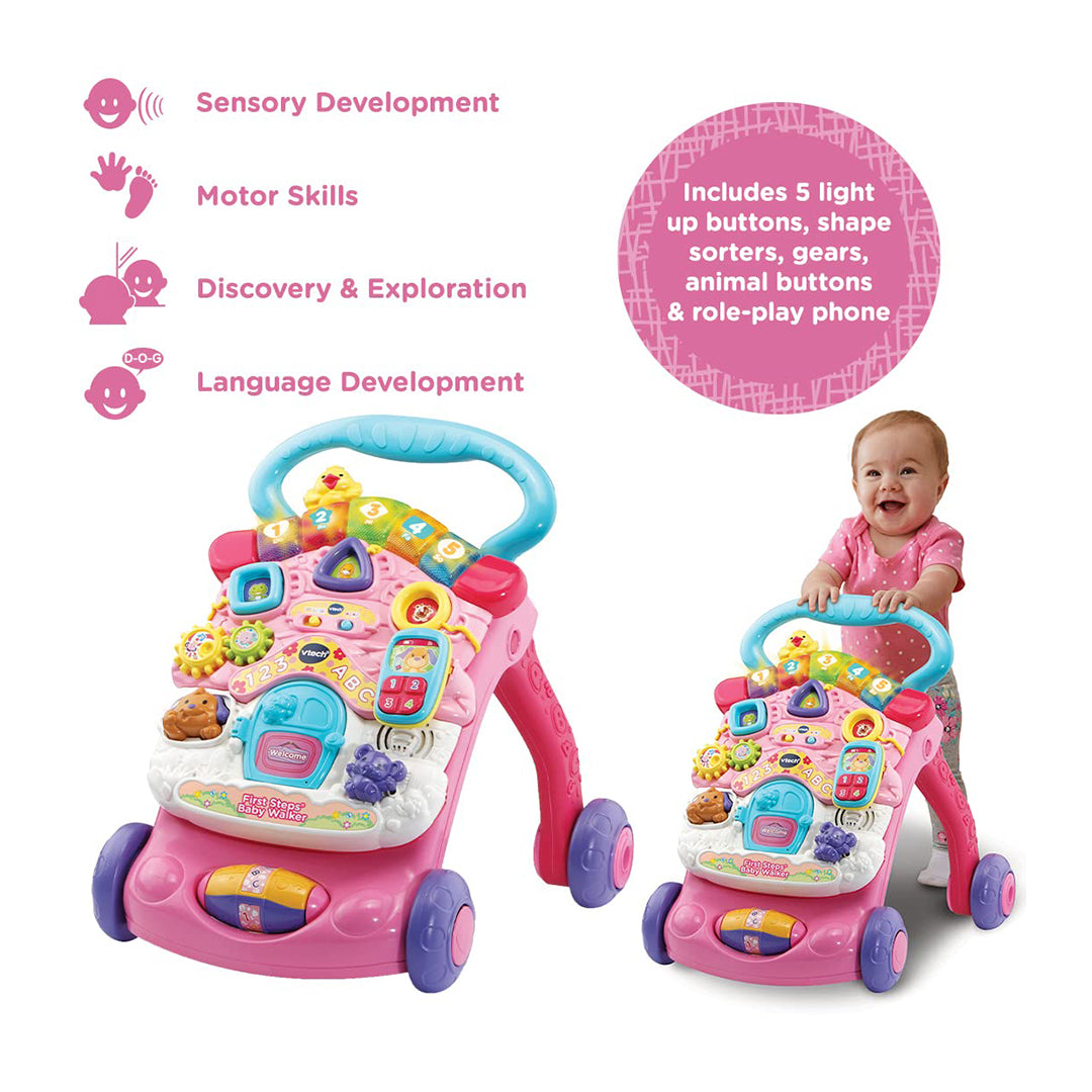 Baby Learning to Walk with VTech Learn to Walk Toy