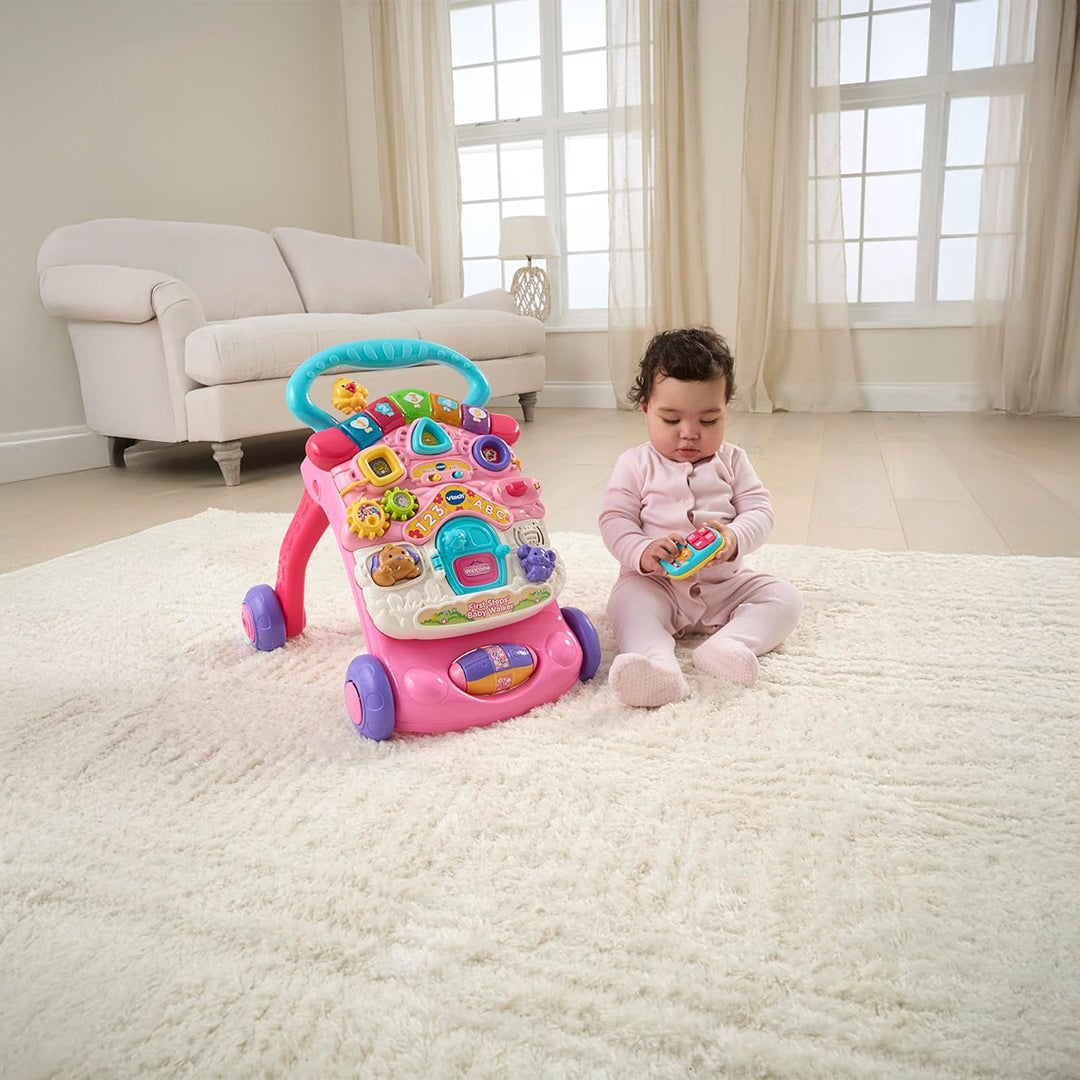 VTech 2-in-1 Walker & Activity Centre - Interactive Baby Toy - Toyspry