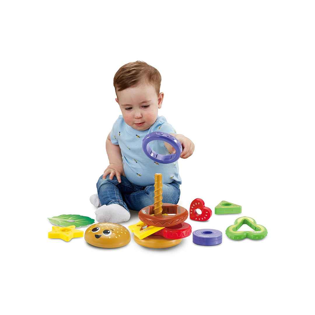 VTech Baby Build-A-Burger - Interactive Stacking Toy - Toyspry