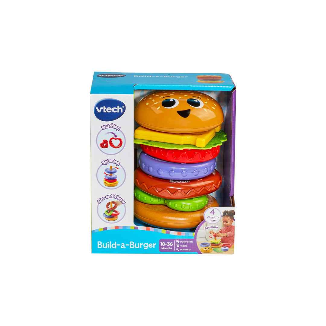VTech Baby Build-A-Burger - Interactive Stacking Toy - Toyspry