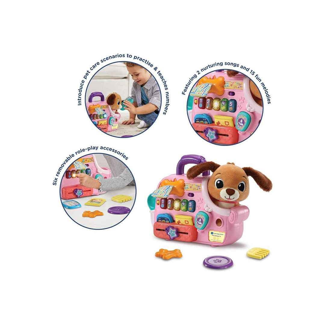 VTech Cutie Puppy Carrier - Interactive Pet Role-Play Toy - Toyspry