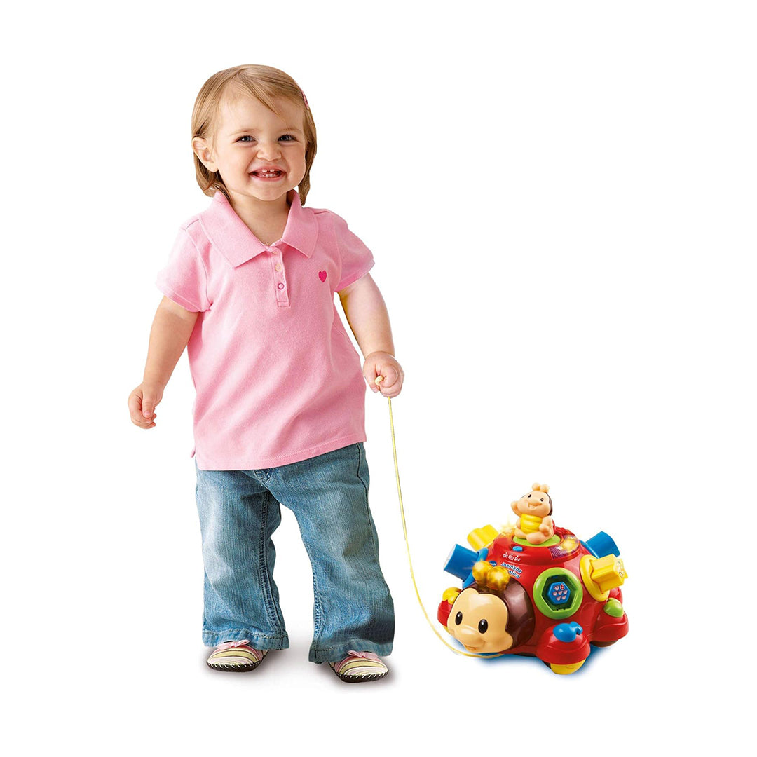 Toddler Pulling VTech Crazy Legs Learning Bug Along Floor