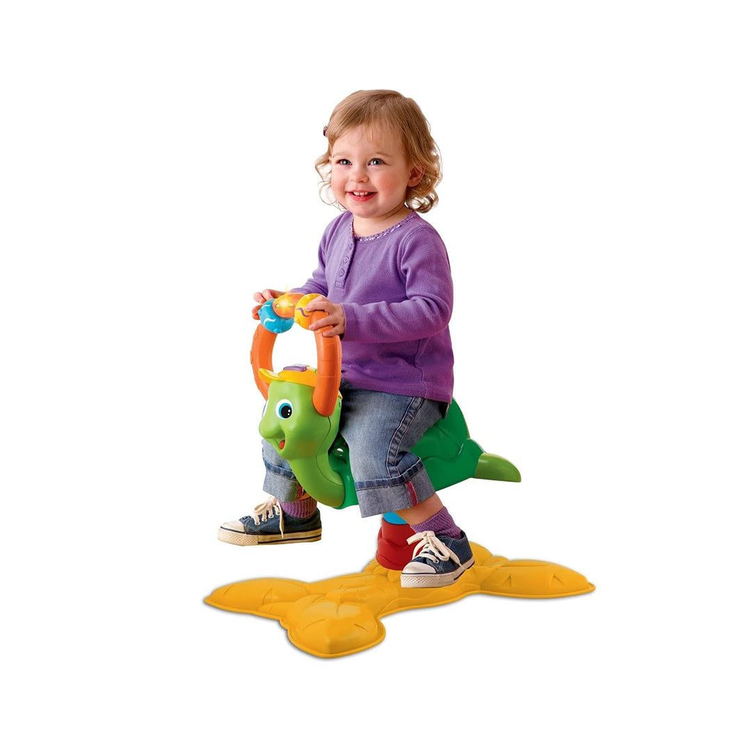 Child Interacting with VTech Jungle Gym Turtle Ball for Learning