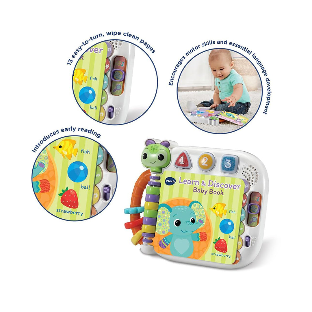 VTech Learn & Discover Baby Book | Interactive Educational Early Learning Toy