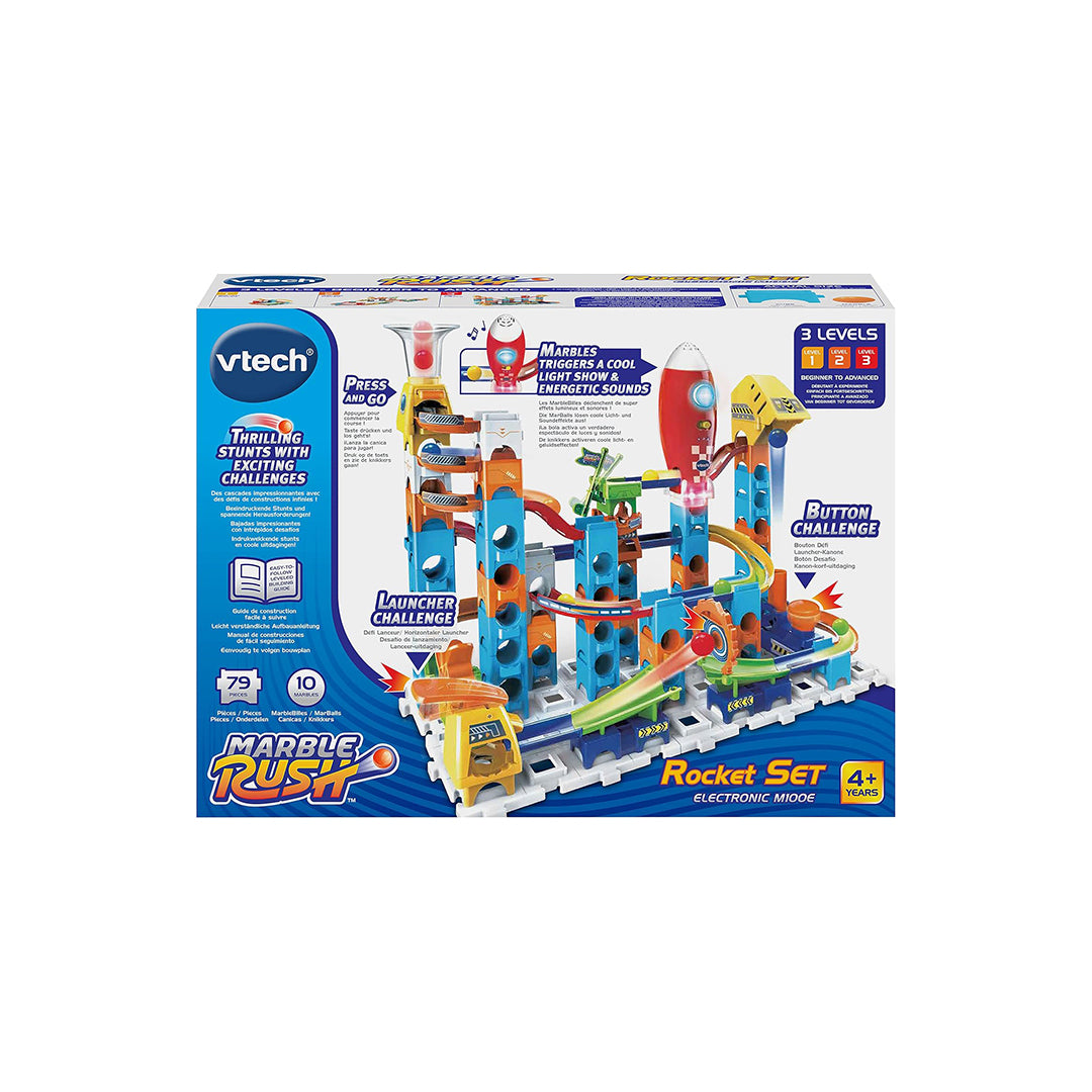 VTech Marble Rush Rocket Set | Interactive Electronic Marble Run Building Toy