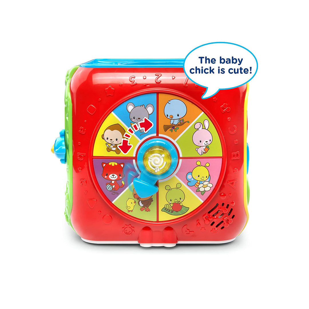 VTech Sort & Discover Activity Cube - Baby Shape Sorter Toy - Toyspry