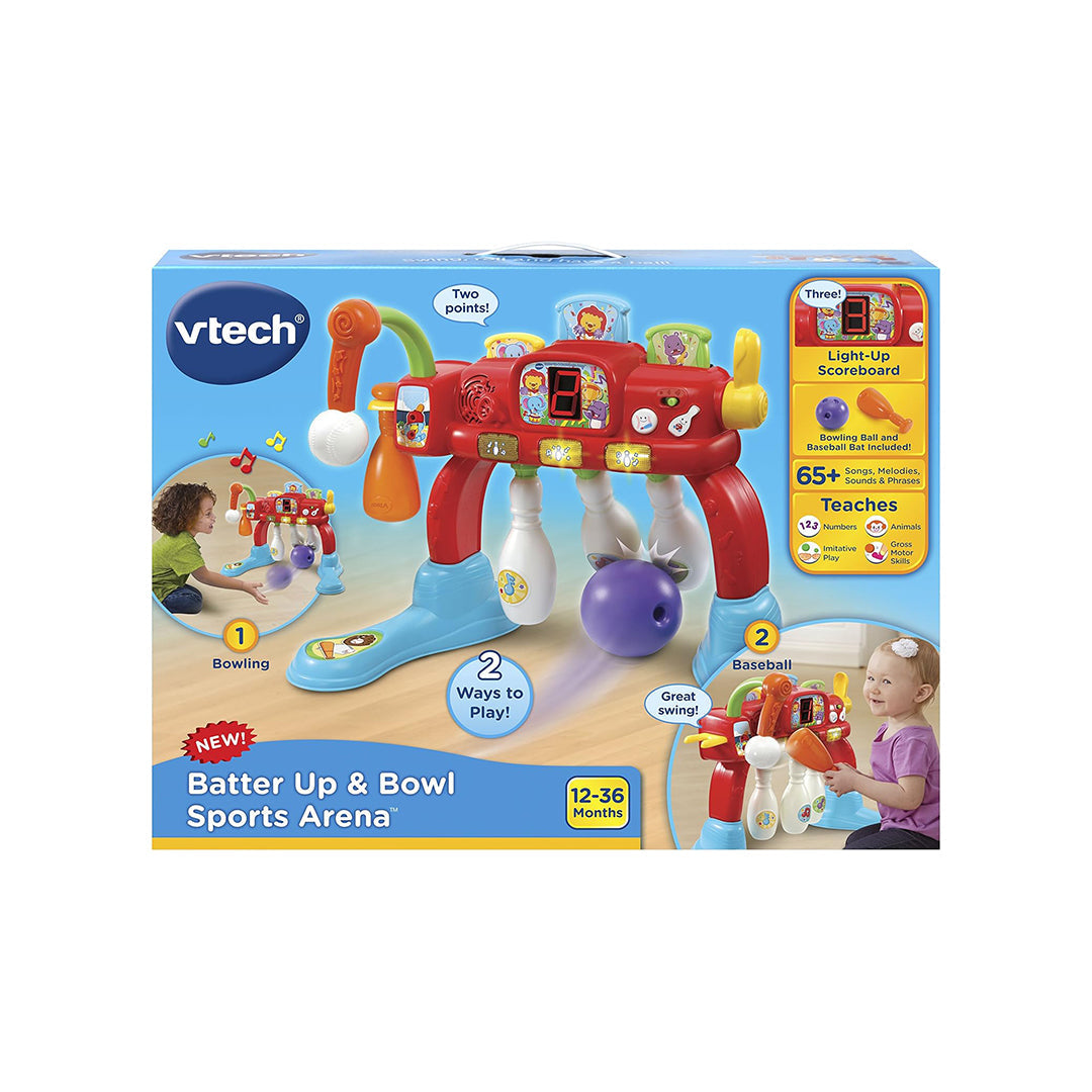 VTech Swing & Strike Sports Center - 2-in-1 Kids Bowling & Tennis - Toyspry