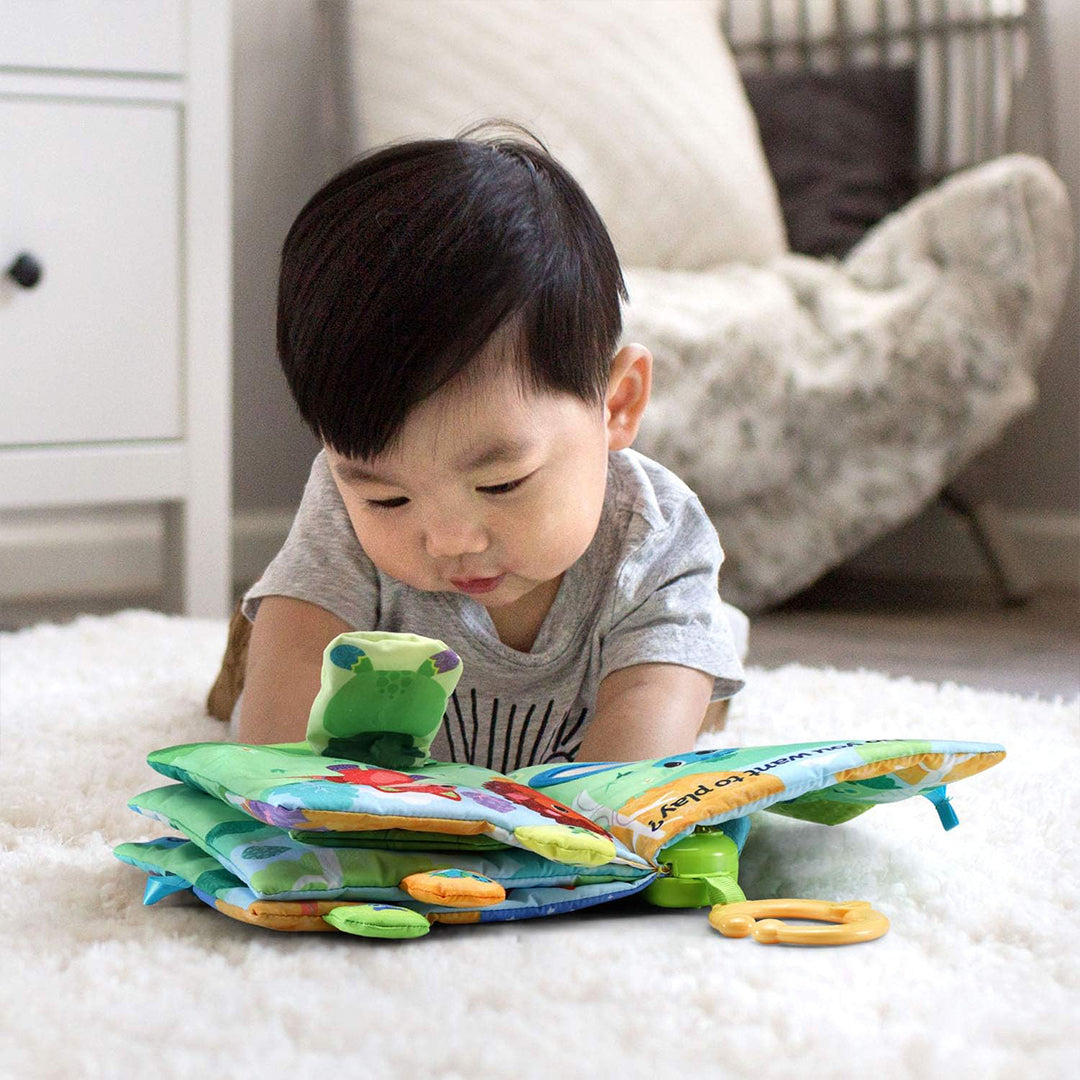 VTech Turtle's Busy Day Soft Book | Interactive Sensory Toy for Babies