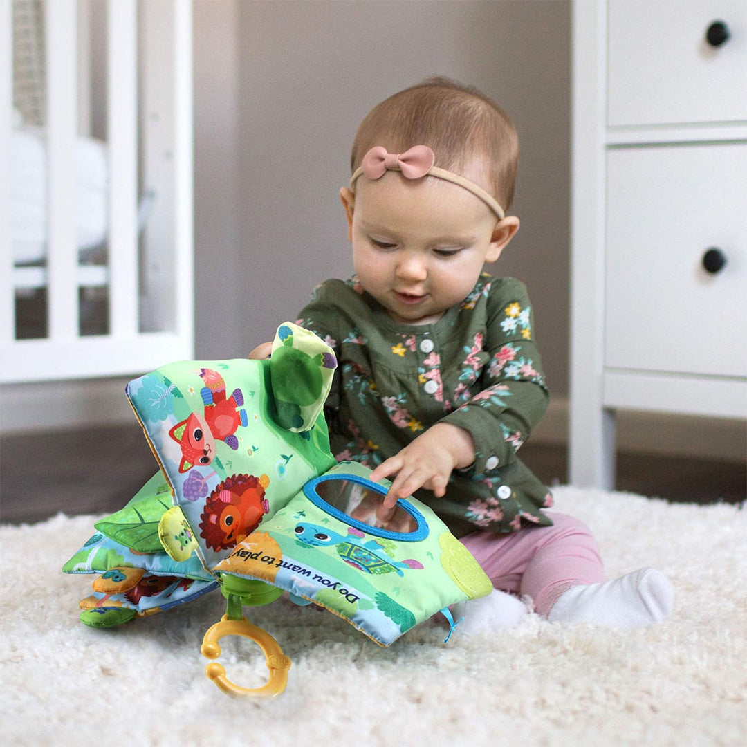 VTech Turtle's Busy Day Soft Book | Interactive Sensory Toy for Babies