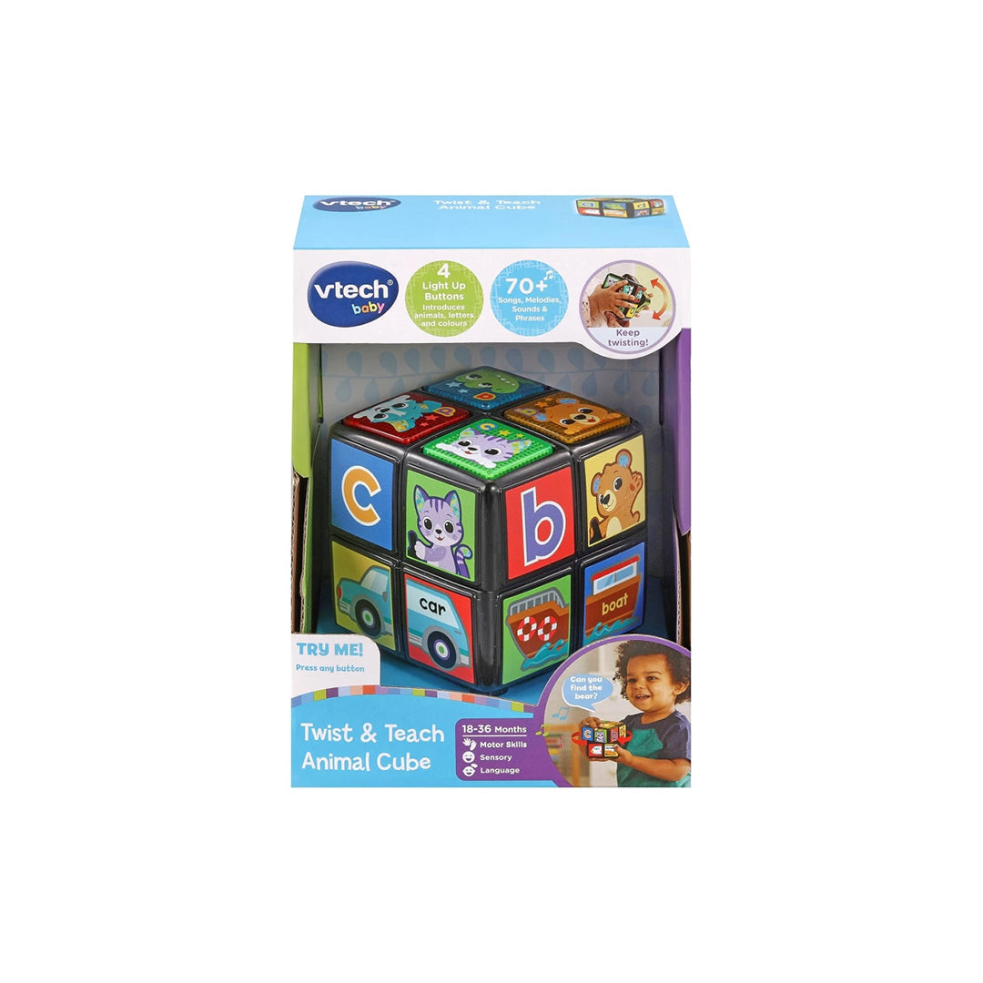 VTech Twist & Teach Animal Cube - Educational Baby Toy - Toyspry