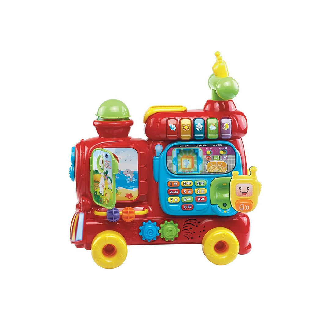 VTech Ultimate Alphabet Train in Pull-Along Wagon Mode with Removable Walkie-Talkie