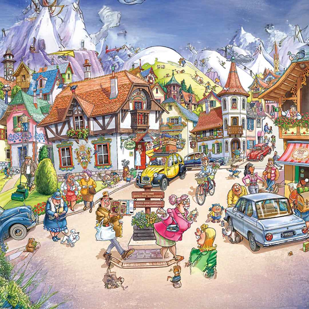 Wasgij Mystery 20: Mountain Mayhem - 1000-Piece Jigsaw Puzzle - Toyspry
