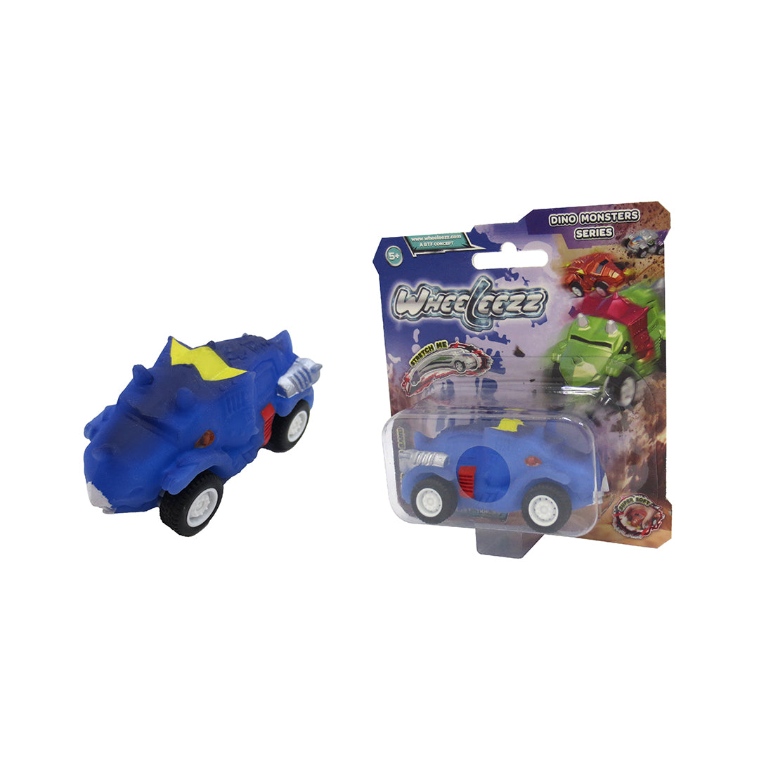 Wheeleezz Dino Monsters Series - 6 Pack of Stretchy Dinosaur Toy Cars for Kids