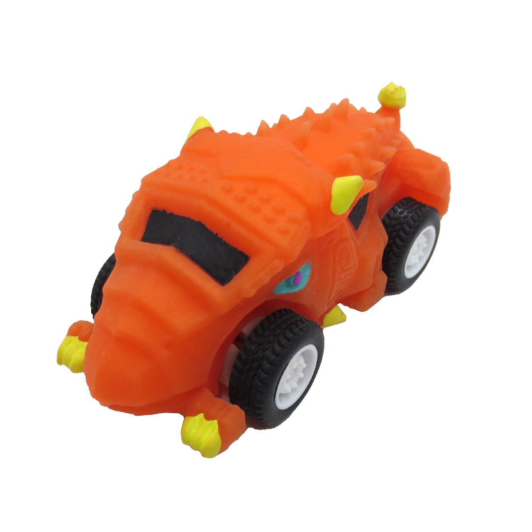 Wheeleezz Dino Monsters Series - 6 Pack of Stretchy Dinosaur Toy Cars for Kids