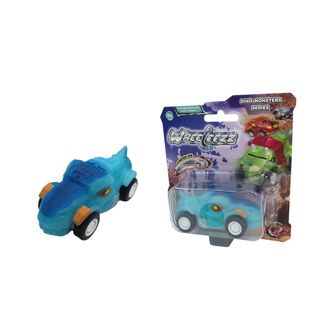 Wheeleezz Dino Monsters Series - 6 Pack of Stretchy Dinosaur Toy Cars for Kids