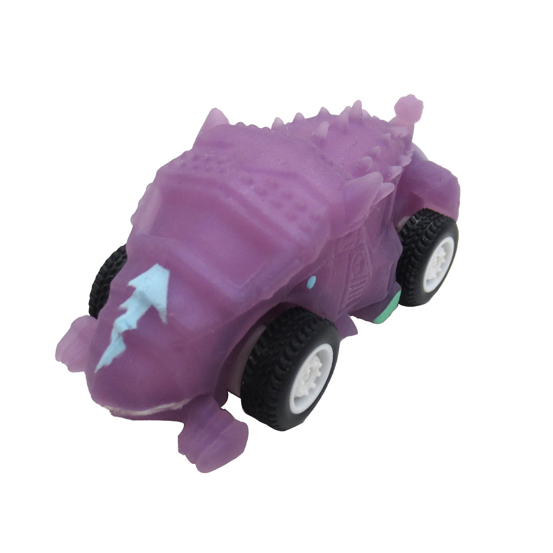 Wheeleezz Dino Monsters Series - 6 Pack of Stretchy Dinosaur Toy Cars for Kids