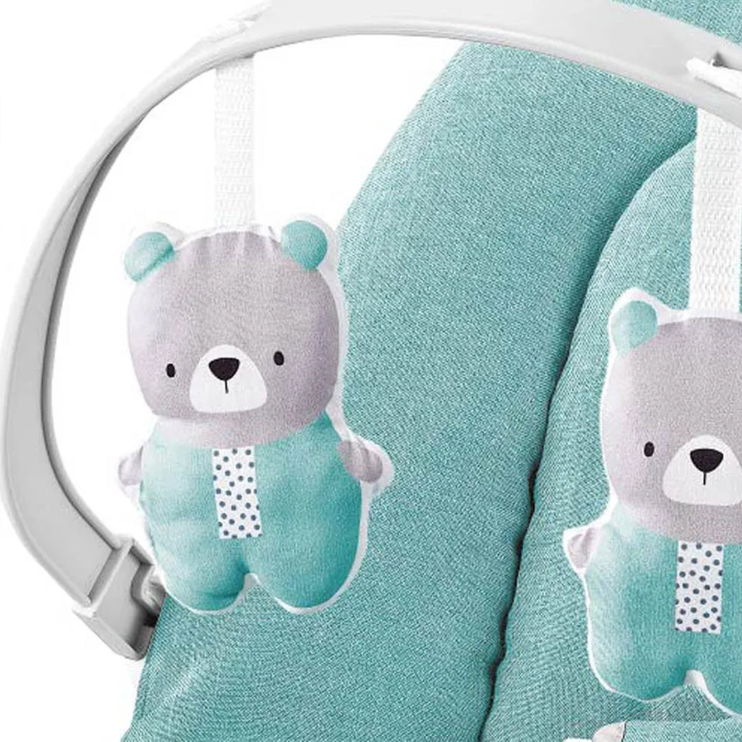 Winston Baby Bouncer - Green - Musical & Vibrating Baby Bouncer