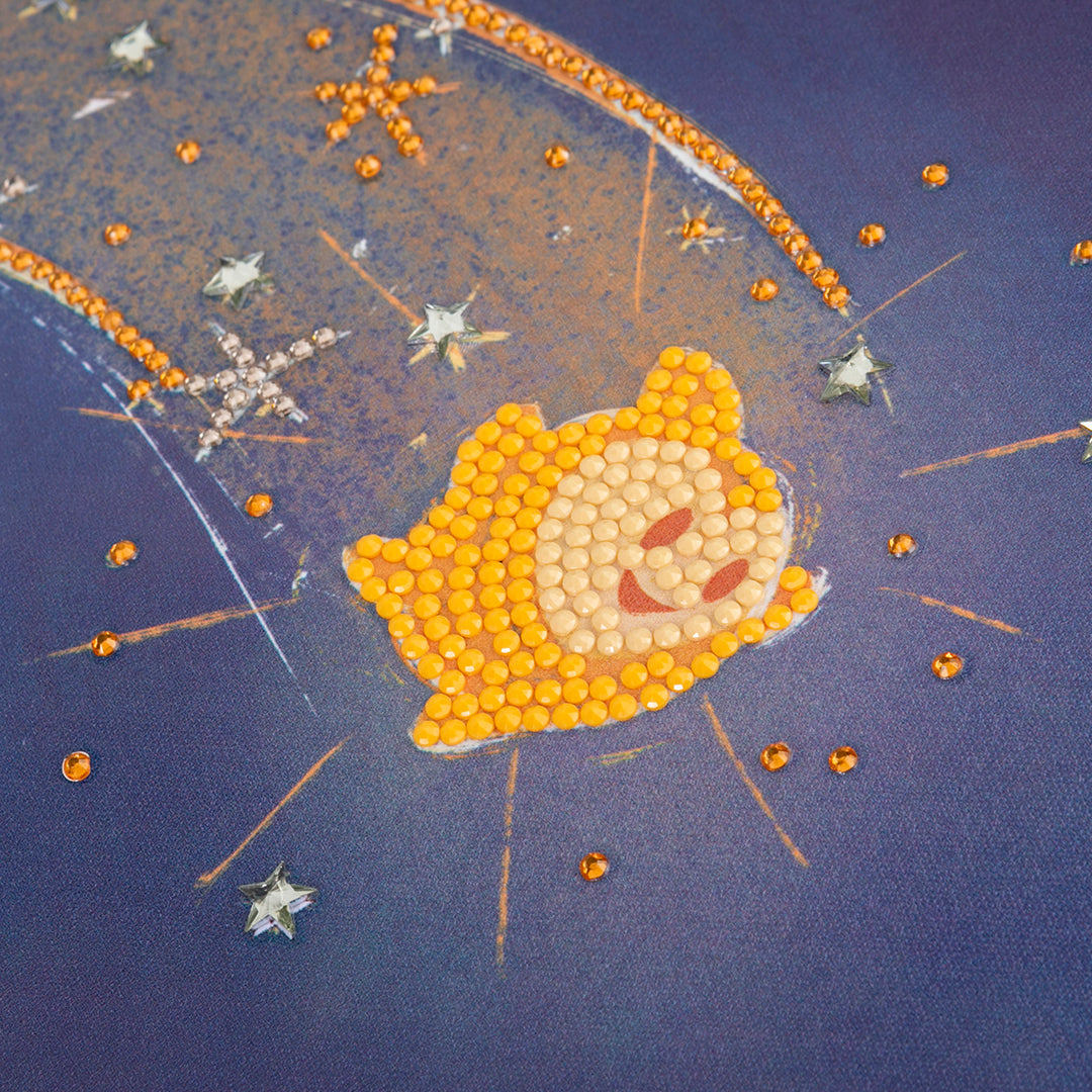 Close-up of the finished Wish Crystal Art Scroll
