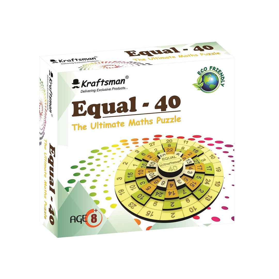Kraftsman Wooden Math Puzzle Magic Equal-40 | Engaging Brain Teaser Game