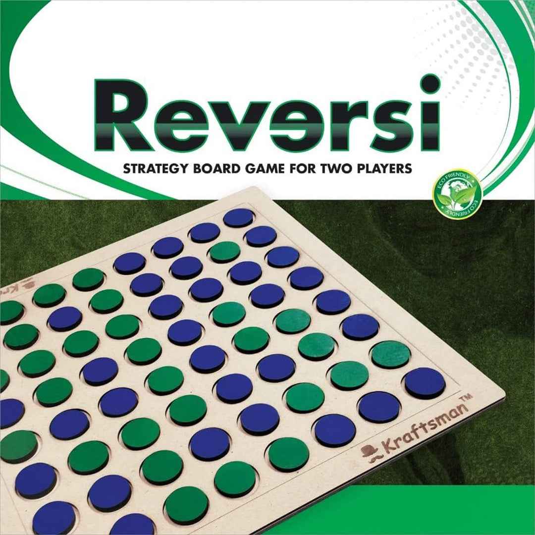 Kraftsman Reversi - Wooden Strategy Board Game - Toyspry