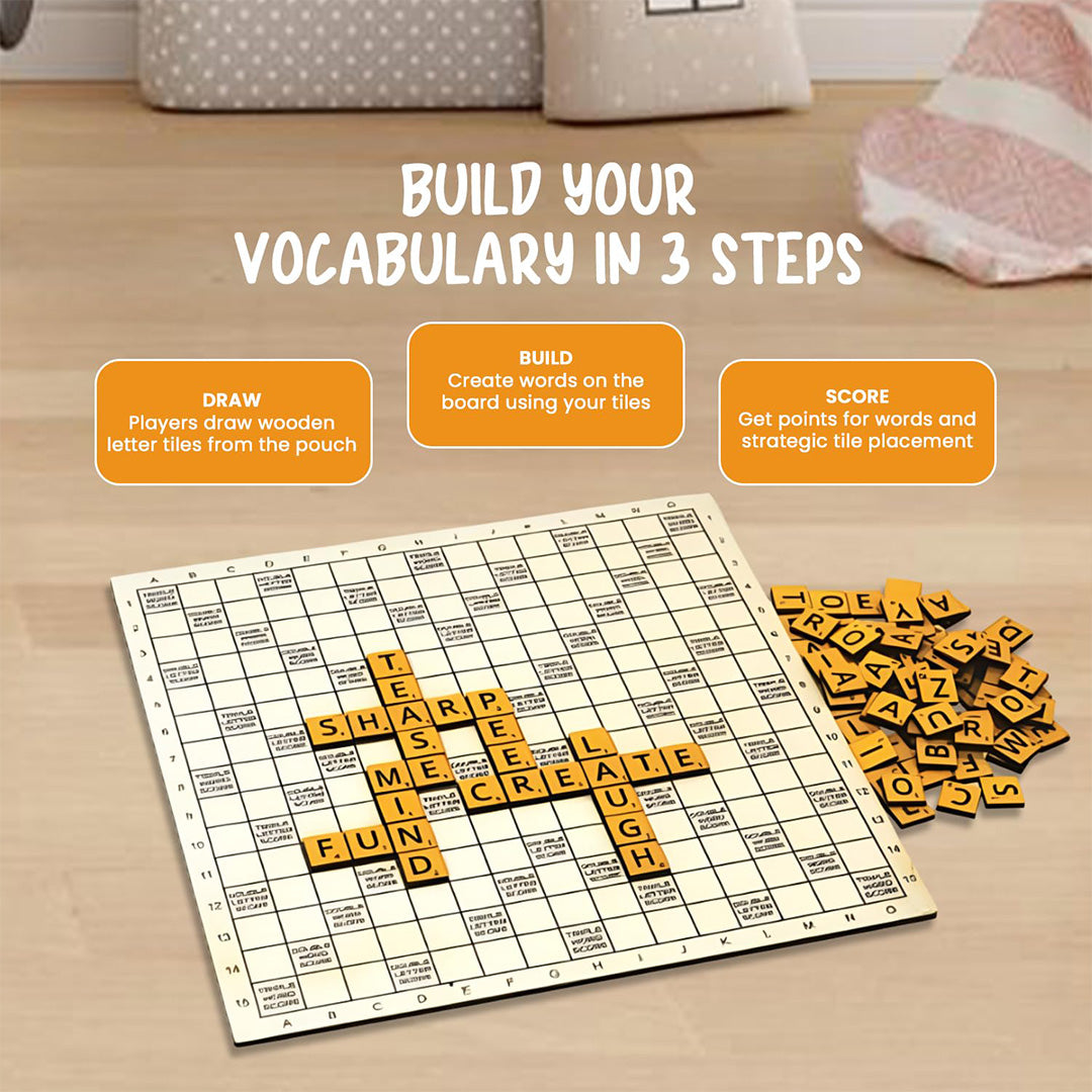 Kraftsman Braintastic Word Lord - Wooden Board Game - Toyspry
