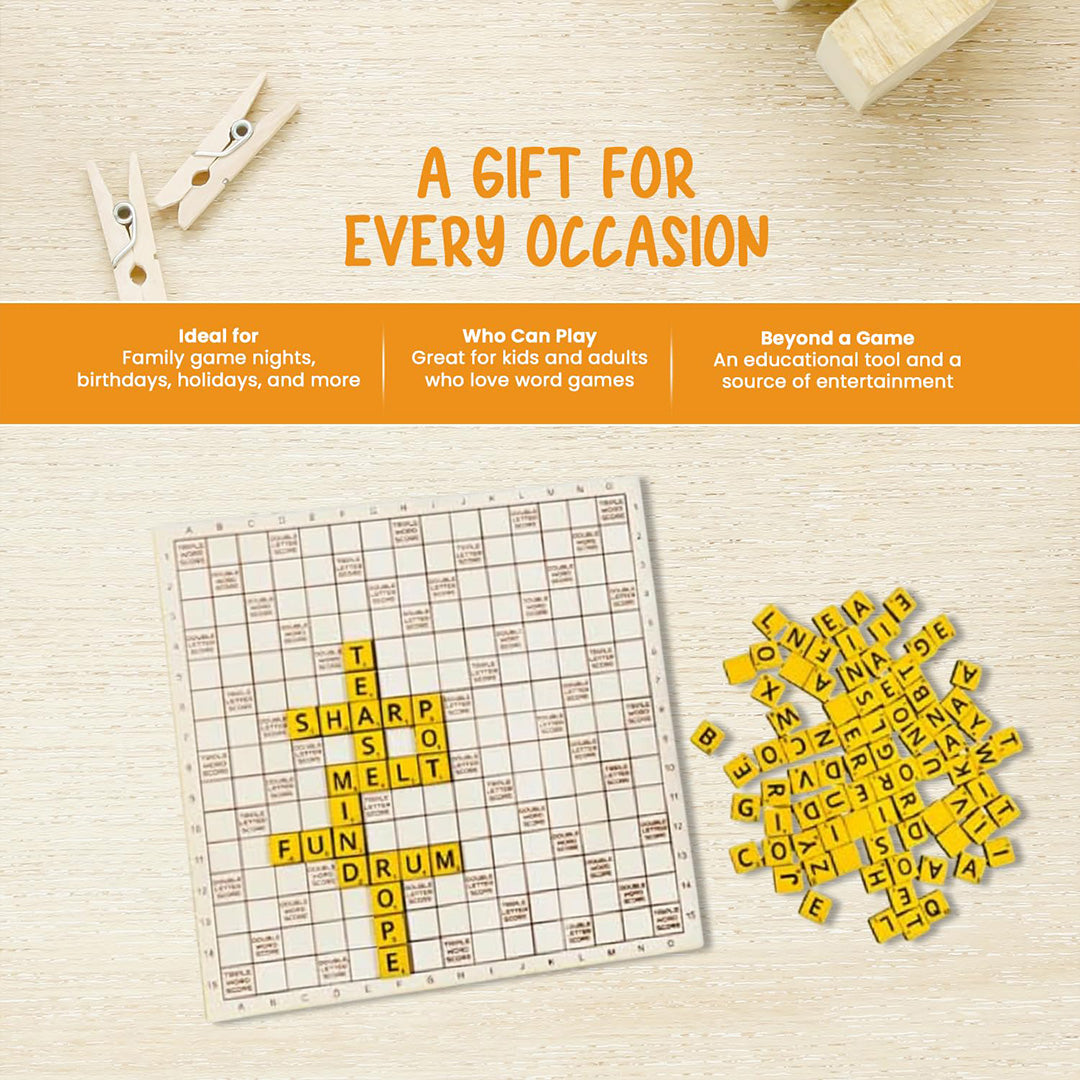 Kraftsman Braintastic Word Lord - Wooden Board Game - Toyspry