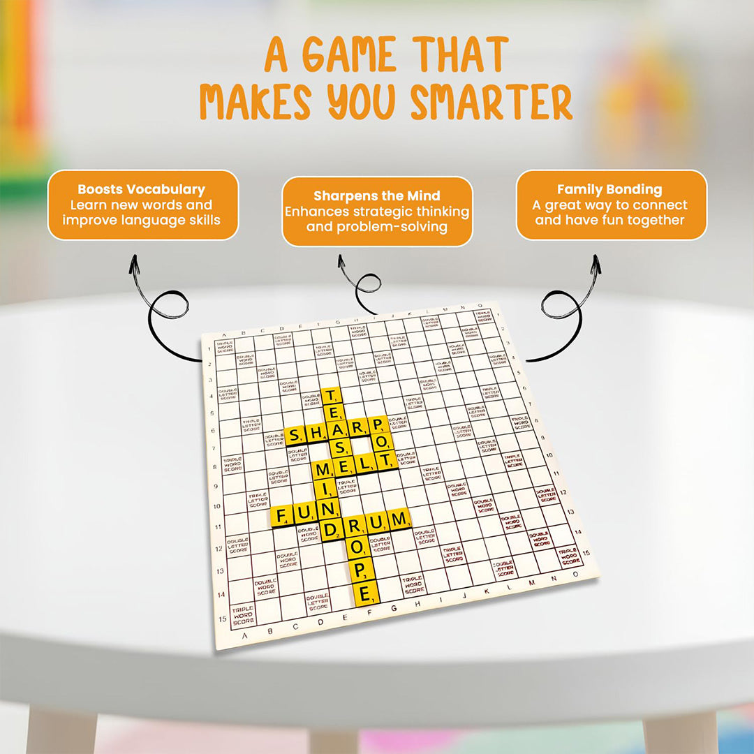Kraftsman Braintastic Word Lord - Wooden Board Game