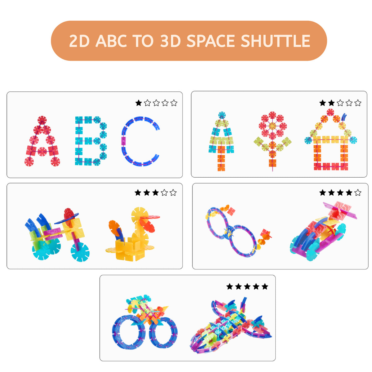 Mideer Snowflake Building Blocks - 150 Pieces