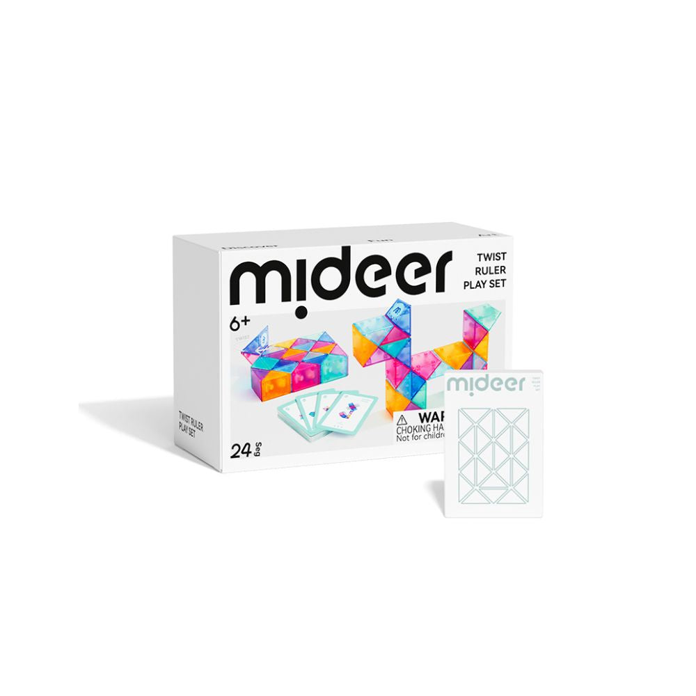 Mideer Twist Ruler Puzzle Set - 24 Segments, 48 Challenges