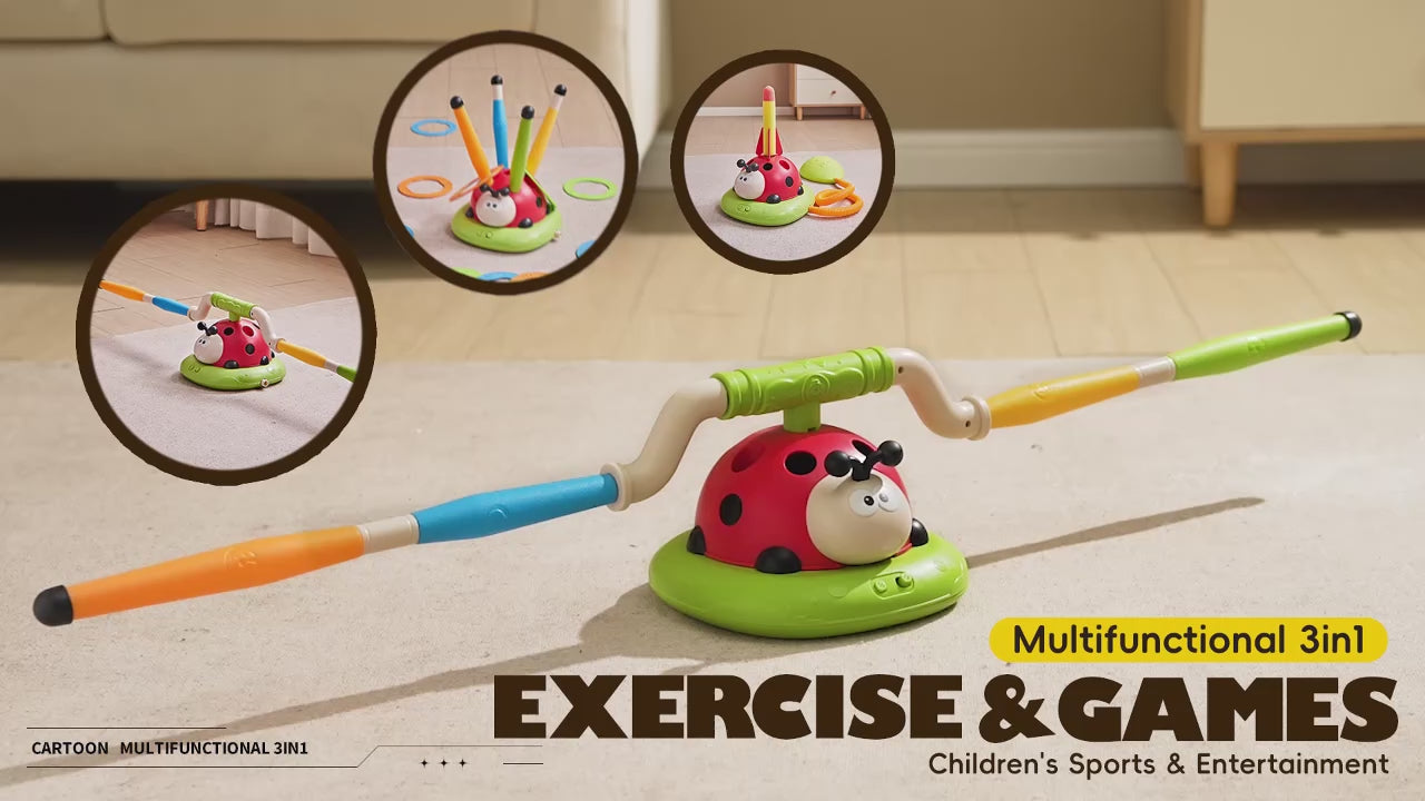 3-in-1 Kids Rocket Launcher & Musical Jump Game | Outdoor Active Play