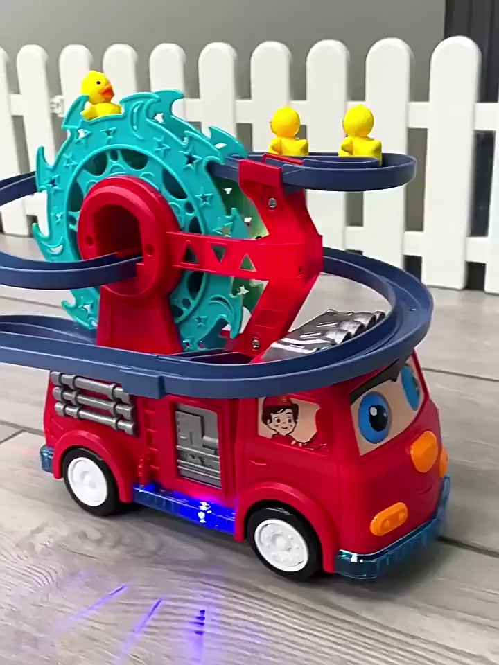 5-in-1 Fire Engine Toy Set with Slide & Ferris Wheel