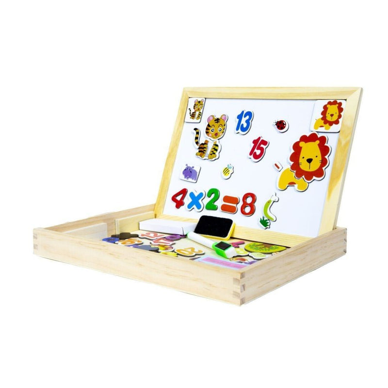 Wooden Magnetic Double-Sided Puzzle Board (3Y+)